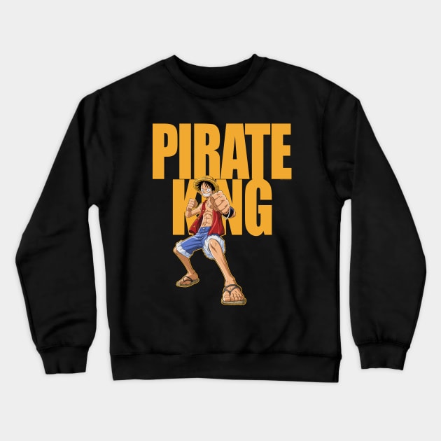 LUFFY - Pirate King Crewneck Sweatshirt by ROBZILLA